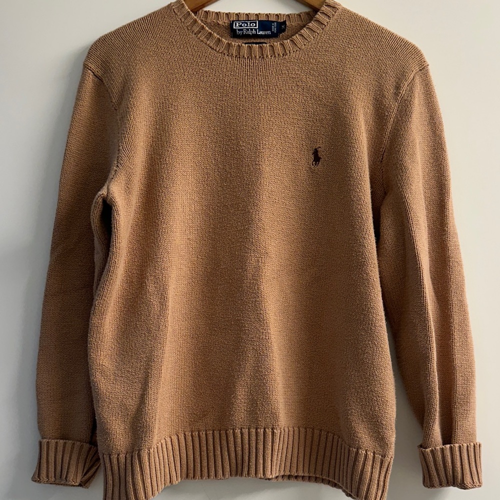 Ralph Lauren Men's Camel Crewneck Sweater M